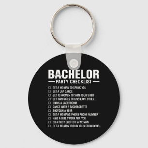 Bachelorparty Checklist Bruidegom Heren Nacht Plez Sleutelhanger