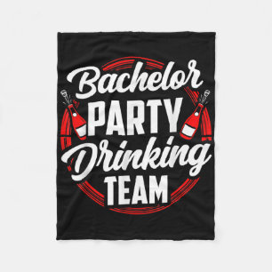 Bachelorparty Drankteam Bruidegom Bruid Fleece Deken