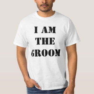 Bachelorparty ik ben de bruidegom grappig t-shirt