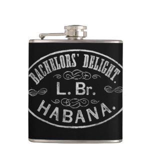 Bachelor's Delight  Cigar Brand Stamp Heupfles