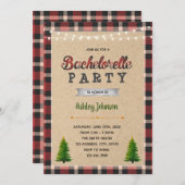 Bachelortie Lumberjack invitation (Devant / Derrière)