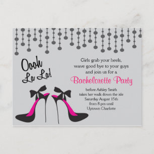 Bachlerotte Party / Girls Night Out / Uitnodiging Briefkaart