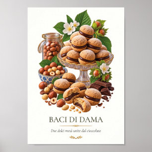 Baci di Dama – Vintage Italiaans dessert Poster
