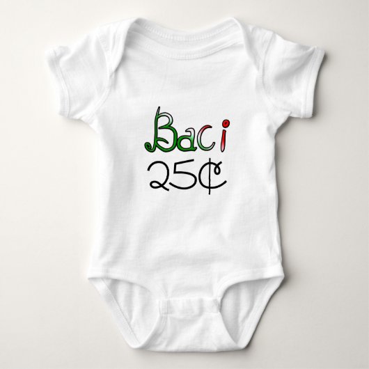 Baci (Kisses) 25 cent Romper (Voorkant)