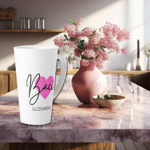 Baci Rose Coeur Latte Mug Sweet Affectionate Cadea