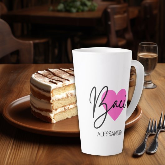 Baci Roze Hart Latte Mok Sweet Affectionate Gift
