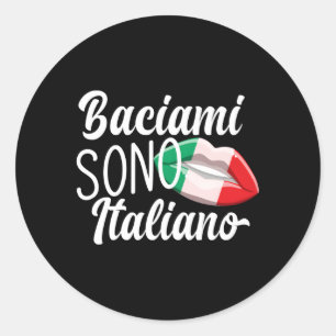 Baciami Sono Italiano Kiss me Italië Italië Ronde Sticker