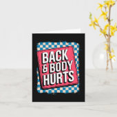 Back and Body Hurts Funny Bodybuilder Joke Gym Wei Kaart (Gele Bloem)