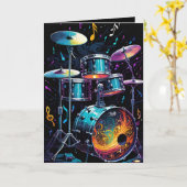 Back Beat Drumstel Blank Kaart (Gele Bloem)