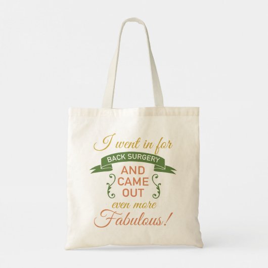 Back Chirurgische ingreep Fabulous Recovery (groen Tote Bag (Achterkant)