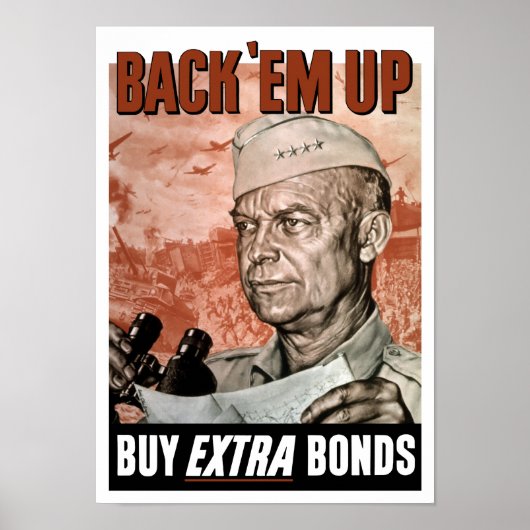 Back "Em Up — General Eisenhower Poster (Voorkant)