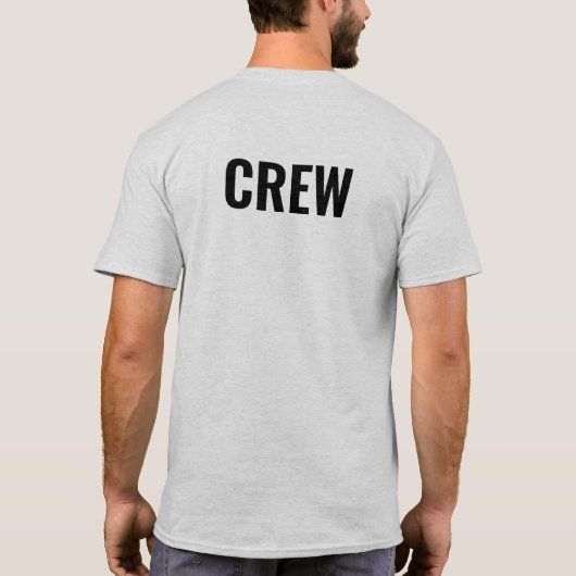 Back & Front Design Creed Personeel Mannen Ash Gre T-shirt (Achterkant)