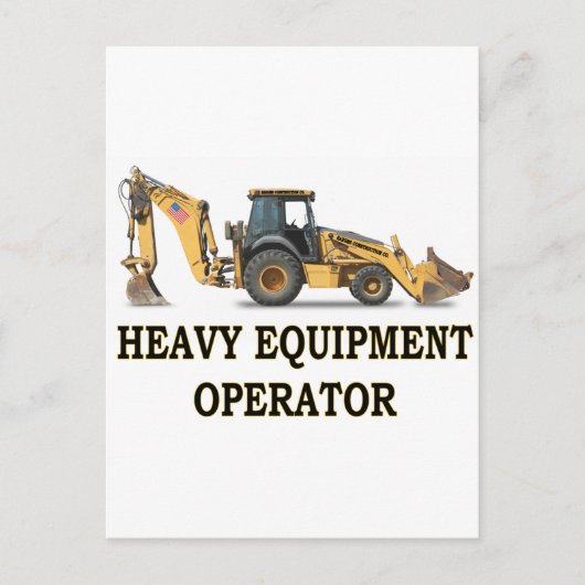 BACK-HOE-LADER BRIEFKAART (Voorkant)