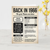 Back in 1966, Fun Facts, 60th Birthday Kaart (Gele Bloem)