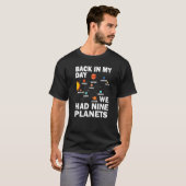 Back In Those Day We Had Nine Planets - Pluto Plan T-shirt (Voorkant volledig)