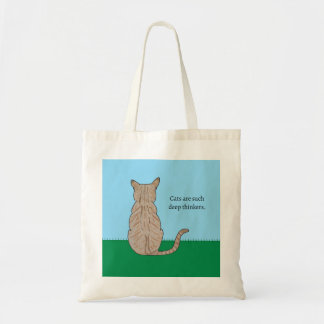 Back of Cat-Cats such deep thinkers Tote Bag