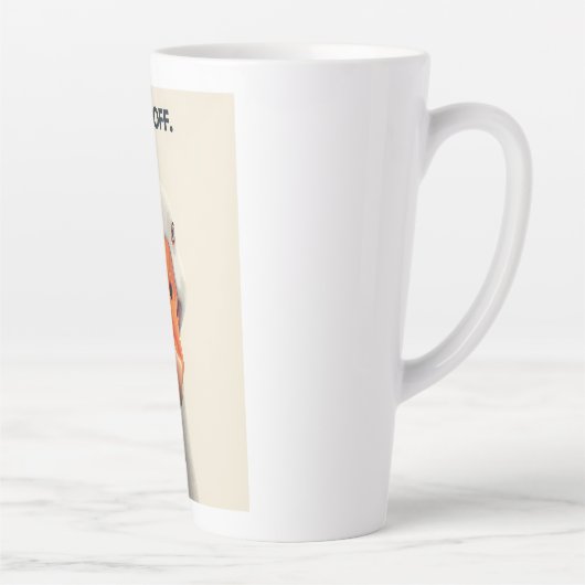 Back Off Goose – Grappige Confrontatie Dier Ontwer Latte Mok (Rechts)