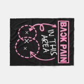 Back Pain In This Area Funny  Fleece Deken (Voorkant (Horizontaal))