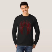 Back Red Demon Wings Goth Gothic T-shirt (Voorkant volledig)