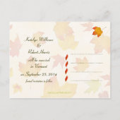 Back Road Herfst Save the Date Sjabloon Briefkaart (Achterkant)