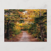 Back Road Herfst Save the Date Sjabloon Briefkaart (Voorkant)