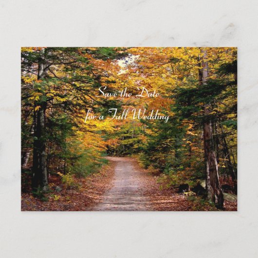 Back Road Herfst Save the Date Sjabloon Briefkaart (Voorkant)