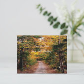 Back Road Herfst Save the Date Sjabloon Briefkaart (Staand voorkant)