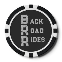 "Back Road Rides" Logo Grijze belettering