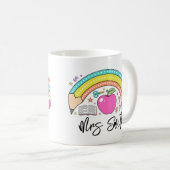 back School Rainbow Teacher Life Koffiemok (Voorkant rechts)