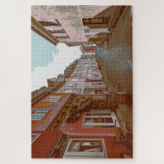 Back Street Germany Digital Impressionist Pop Art Legpuzzel (Verticaal)