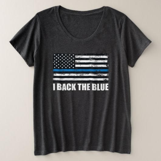Back the Blue Thin line USA Flag MAGA WWG1WA (Design devant)