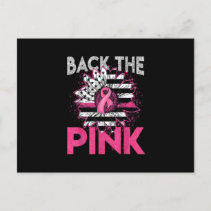 Back the Pink Ribbon American Flag Breast Cancer S Briefkaart