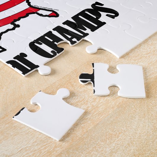 Back-to-back WW Champs, Verenigde Staten vorm Legpuzzel (Zijkant)