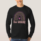 Back to School 2nd Grade Teacher Rainbow Hearts T-shirt (Voorkant)