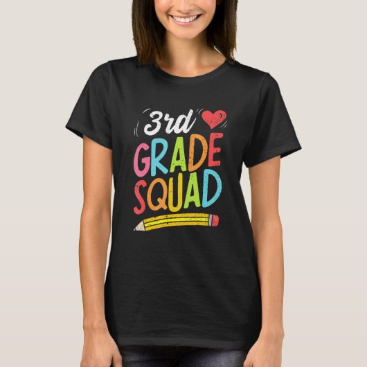 Back To School 3rd Grade Squad Third Grade Teacher T-shirt (Voorkant)