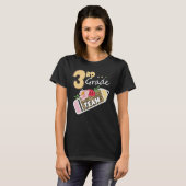 Back To School 3rd Third Grade Team Pencil Leopard T-shirt (Voorkant volledig)