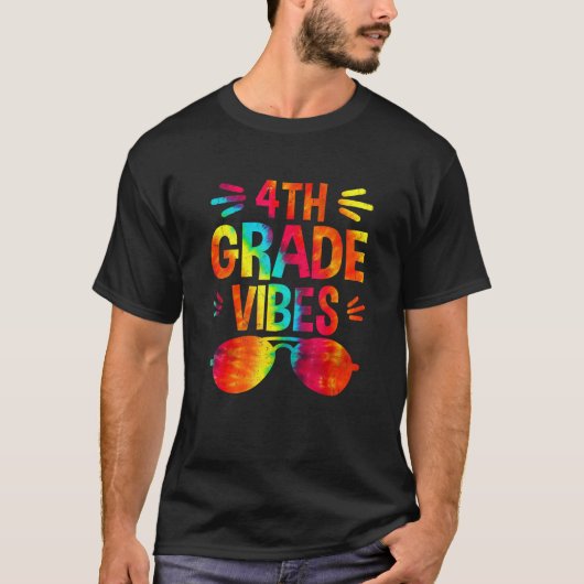Back To School 4th Grade Vibes First Day Teacher T-shirt (Voorkant)