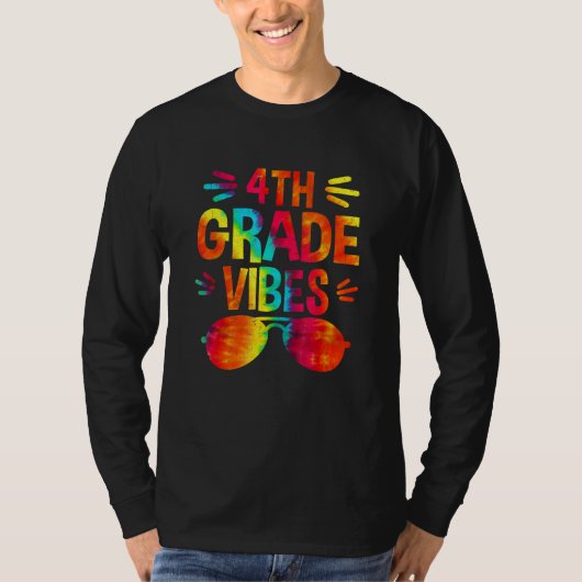 Back To School 4th Grade Vibes First Day Teacher T-shirt (Voorkant)