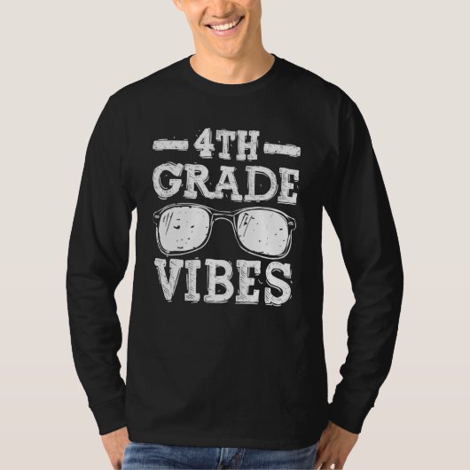 Back To School 4th Grade Vibes Shirt First Day Tea (Voorkant)