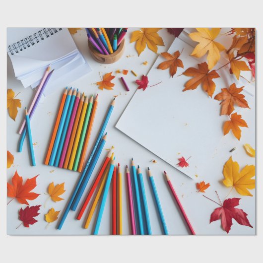Back-to-School Autumn Cadeaupapier (Vlak)