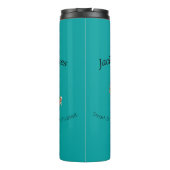 Back to School Boy & Dog Custom Water Bottle Thermosbeker (Achterkant)