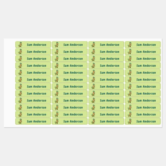 Back to School Boys Dinosaur Kids Name Labels (Vel)