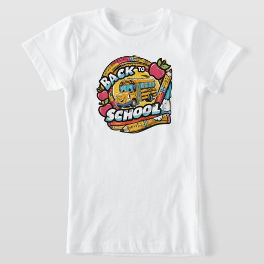 Back to School – Bright & Fun Design T-shirt (Laagn)