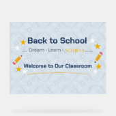 Back to School Classroom Sign | Acrylic Welcome Ar (Recto)