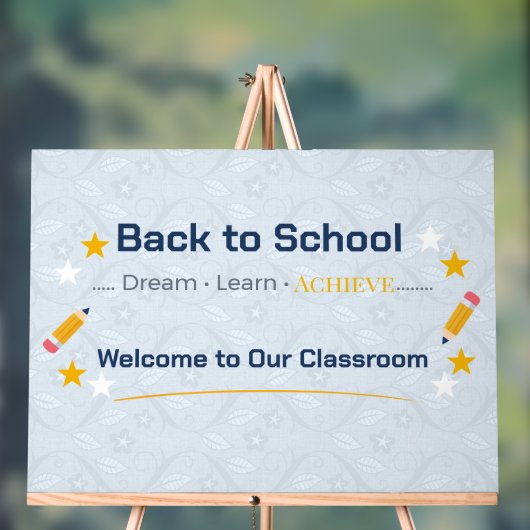 Back to School Classroom Sign | Acrylic Welcome Ar (Neutre)