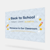 Back to School Classroom Sign | Acrylic Welcome Ar (Angle)