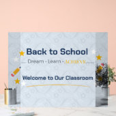 Back to School Classroom Sign | Acrylic Welcome Ar (Mariage)