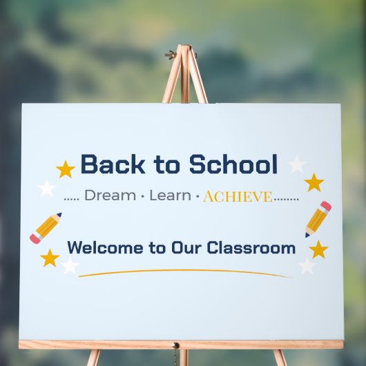 Back to School Classroom Sign | Acrylic Welcome Ar (Neutre)