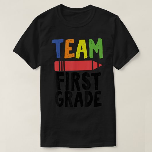 Back To School Clothes - Grade One - Team First Gr T-shirt (Design voorkant)