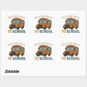 Back to School – Cute and Funny School  Vierkante Sticker (Vel)